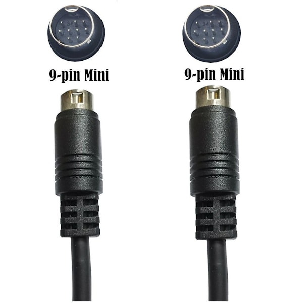 9-polet Mini Din Forlængerkabel 9-polet Din Han til Han Adapter Forlængerkabel
