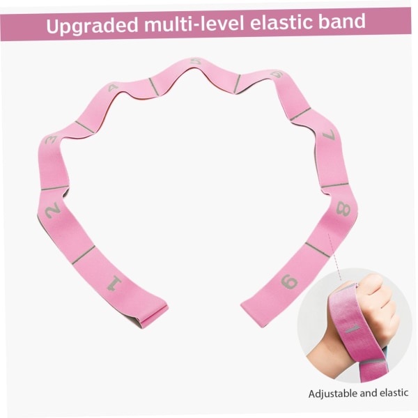 Motståndsband, träningsband, yogastretchhjälpband (9 siffror), högelastiska stretchband för yoga pilates dans och gymnastik