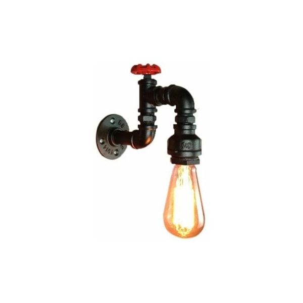 Industrial Loft Wall Light Water Tube Pipe Retro Black Iron Chandelier Lamp Lights for Living Room Bedroom Restaurant