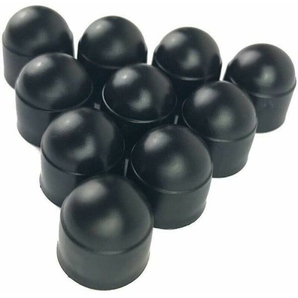 145 stk plastbolthetter, dekselmutter bouon mutter sekskantet svart sekskantet beskyttelsesskruebeskyttelse m4 m5 m6 m10 m12 m12