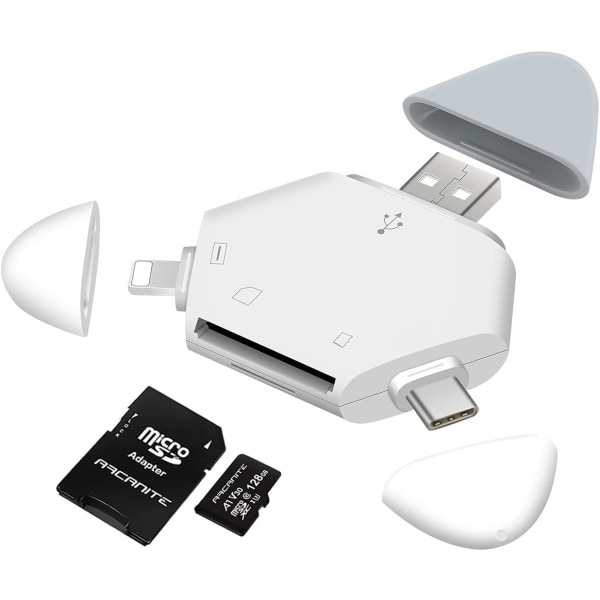 SD-kortinlukija i-Phonelle / USB C / USB 3.0, SD-kortinlukija i-Phonelle, i-Padille, i-Pad Pro, i-Podille, Androidille, Huaweille, Samsungille, PC:lle, Macbook Pro/ Airille