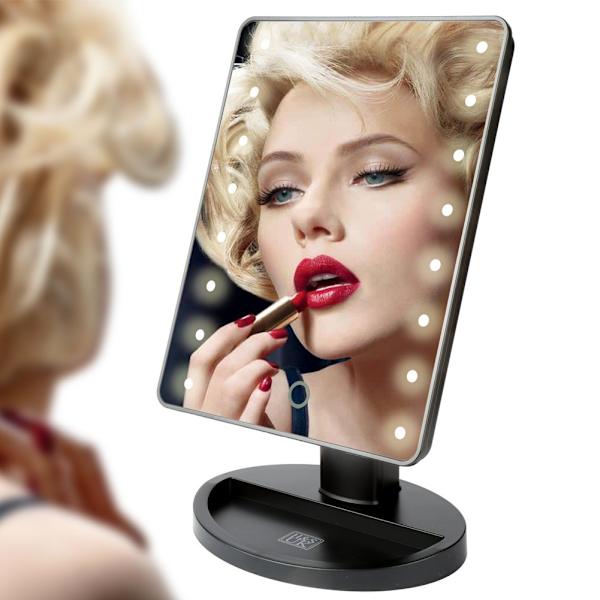 Lighted makeup spejl/LED lysende spejl/Lighted makeup spejl/10x forstørrende rundt makeup spejl LED lysende makeup spejl