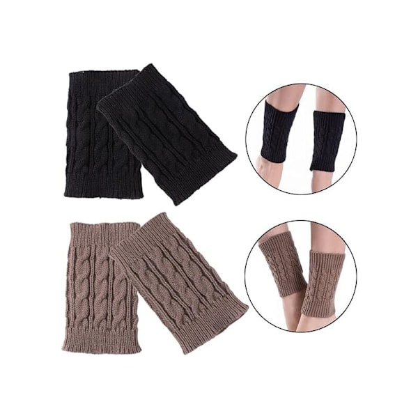 Gares Leggingsit 2 paria Leggingsit Gares Nainen Nainen Nainen Saappaat Neule Neule Saappaan Päällinen lyhyet sukat Saappaan Mansetit Yksittäiset Saappaat, Musta ja Khaki, 2012 c
