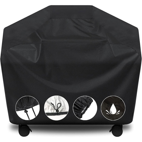 Premium Grillskydd, Tjockt Gasgrillskydd för Weber Spirit, Weber Genesis, Char Broil och Mer. Riv- och vattentätt (57\"L x 24\"W x 46\"H, B