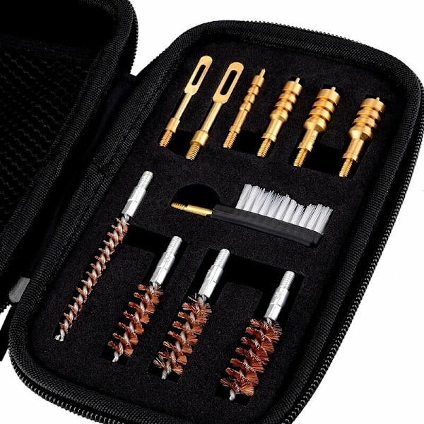 Universelt rengjøringssett for pistol .22.357.38.9mm.45 kaliber for rifle, bronsebørste og messingadapter