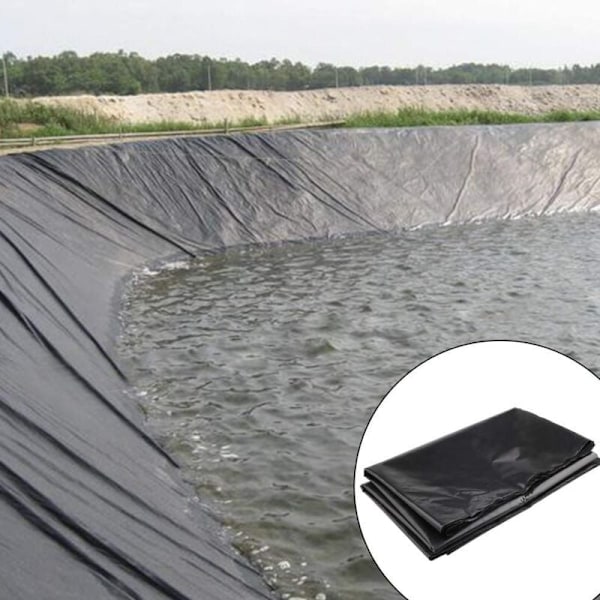 Tungt svart gummiark (2m x 3m) Bassengforing med hagedammer membran dam