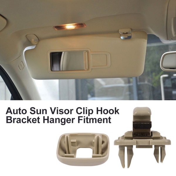2 stk. Beige Solskærm Klips, Udskiftning Auto Solskærm Klips Krog Holder Til Audi A1 A3 A4 A5 Q3 Q5 (8E0 8575
