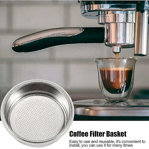 Tilbehør til kaffemaskine 51mm rustfrit stål kaffefilter tilbehør til kaffemaskine