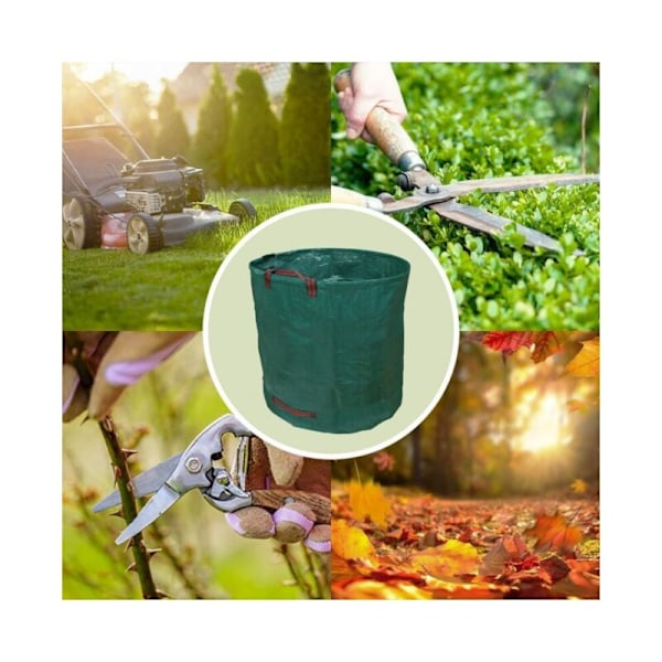 1 x 272L Havepose med Håndtag - Foldbare & Holdbare Haveaffaldssække til Grøntsagsaffald