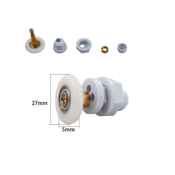 Duschdörr Glidhjul, Hållbara, Vattentäta Och Rostfria (4-pack) 27mm