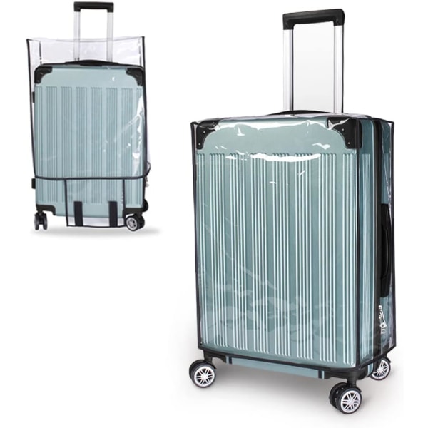 Bagasjedeksel for 24 tommers koffert, bagasjebeskytter, transparent