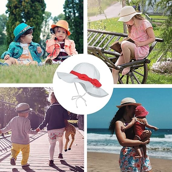 Sopii 1-2-vuotiaille - Happy Cherry - Lasten aurinkolippalakki Kesä Pojat Tyttö Ämpäri Hattu Anti-UV Aurinkosuoja Rannalle Lomamatkalle Taitettava Myssy