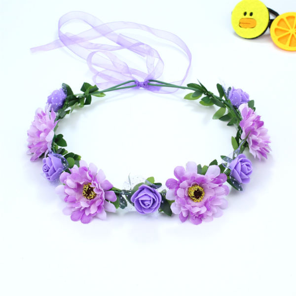 4 st konstgjorda eviga blommor koreansk stil brudkrona huvudbonad semester hår accessoarer bröllop foto examen foto huvudring (rosa)