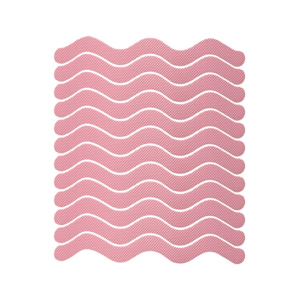 Antiskli klistremerke, (S-formet 1,3*18cm (24-pakning), rosa) Dusjklistremerke, Sikkerhetsstripe for badekar, dusj/trapper