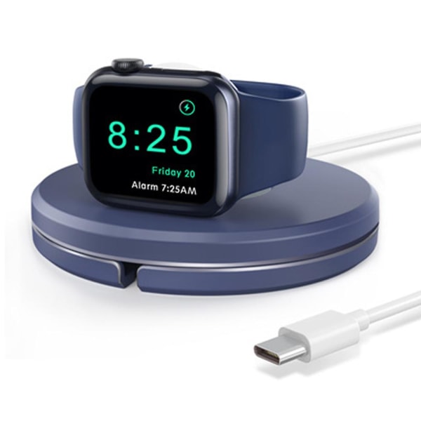 Laddningsställ kompatibelt för Apple Watch, bärbar laddstation Kabelhantering Dockhållare Organizer
