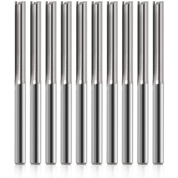 1/8\" Overfræser lige overfræser 1/8\" Skaft lige not overfræser 20mm/40mm Skaft overfræser til MDF PVC Akryl spånplade træ 10 stk