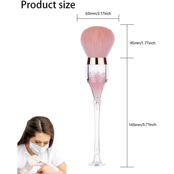 (Pink) 1 kpl kynsiharja, mukava ja tarkka kynsiharja, manicu