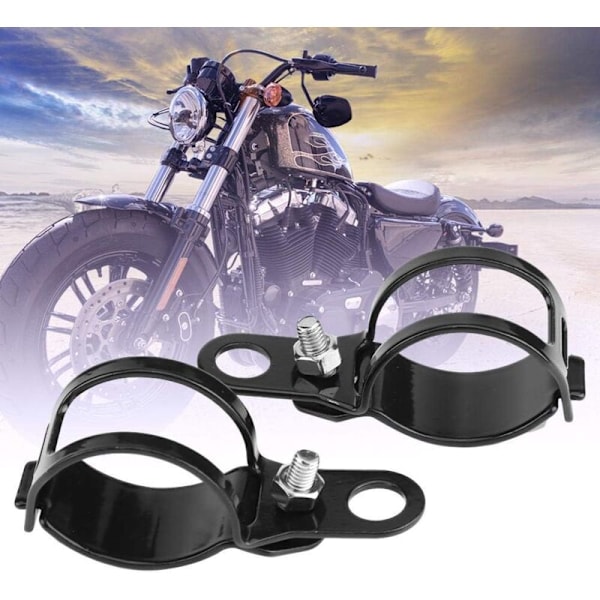 2 stk. blinkende blinklys til motorcykel, gaffelflytning 27-36mm gaffel