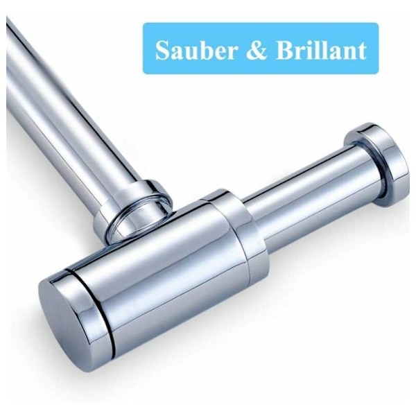 Mässingsvattenlås, Universell Design Sifon 1 1/4 x 32mm, Justerbar Anti-lukt, Krom - RWSink Trap