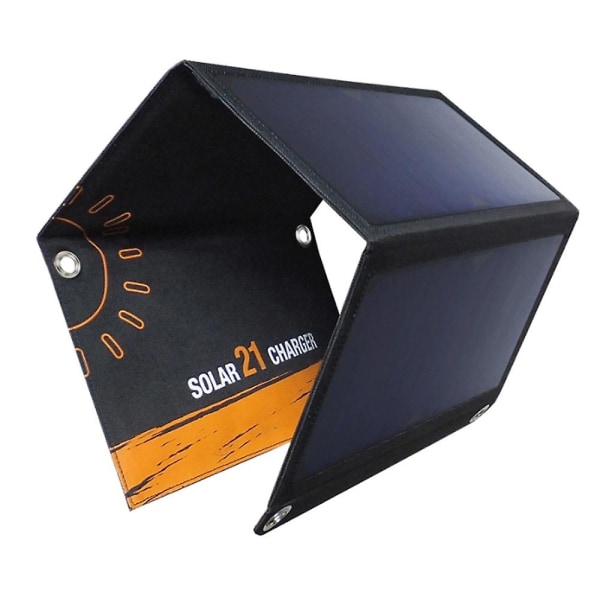 Bærbar solcellepaneloplader 3 Usb-porte Power Banks  Mere, solenergi til camping  Udendørs