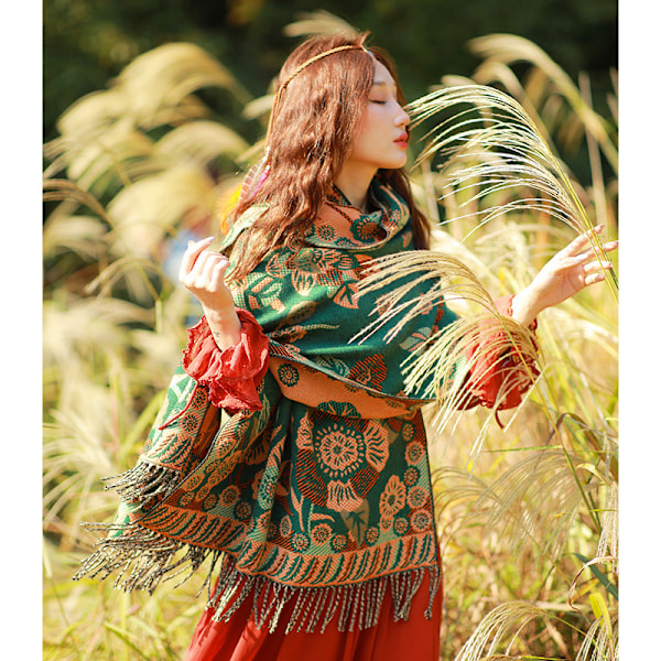 Överdimensionerade mjuka boho-scarf sjalar och halsdukar