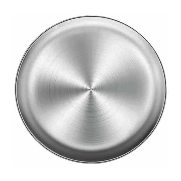 Pizzaform i rustfritt stål, rund pizzabakeplate Pizzaovn i rustfritt stål, rund multifunksjonell oppbevaringsbrett metall kokeplate med 26 cm