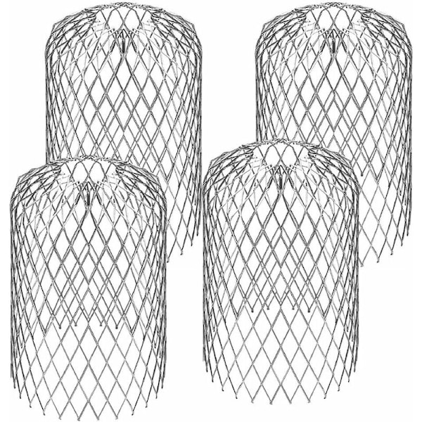 4 stk. froske aluminium takrenne 815cm anti-rust takrennefiltre Vanntetting Robust Guttiere For Hus Manager Dossé Kloakk Nedstigning - Sølv Sil