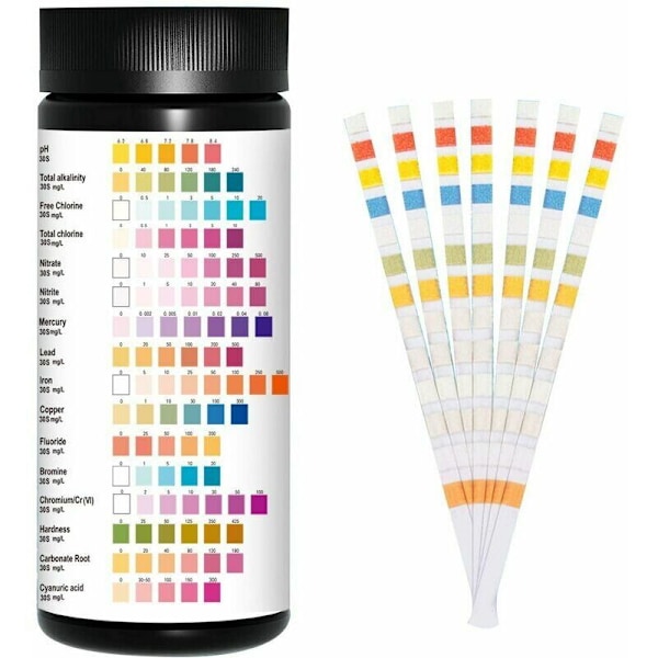 Vattentest, 100 dricksvattenteststickor, vattenteststickor 16 och 1 dricksvatten, teststickor