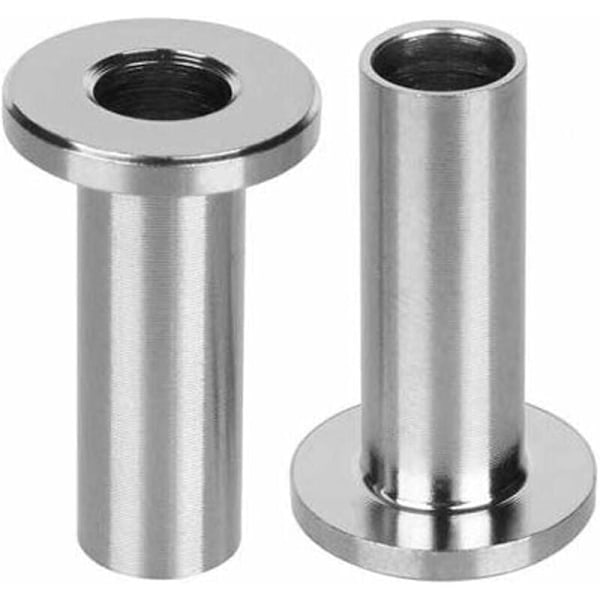 20 stk. beskyttelseshylser i rustfritt stål for 3/16 tommers kabelrekkverk, trestolper, DIY balustrade