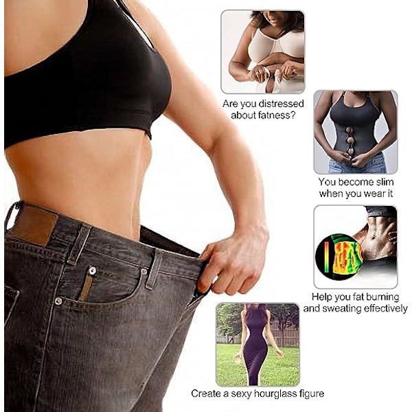 Zip Waist Trainer til kvinder Latex Cincher Korset Træning Body Shaper Workout Girdle（M）