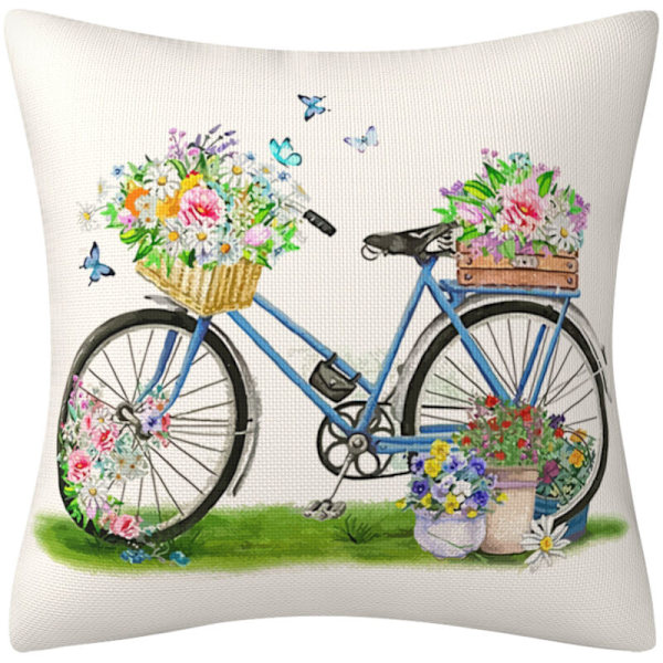 Dekorativt putetrekk Gård vårplante Blomst Sofa Sofa Firkantet putetrekk 45x45cm Trekk Utendørs Vanntett Pute For Sofa Hus Salong Hage 4