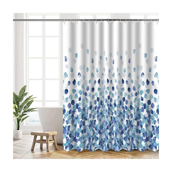 Dusjforheng, 180x200 cm dusjforheng, maskinvaskbare dusjforheng i polyester med våt kant og 12 kroker, baderomsforheng for bad, patte