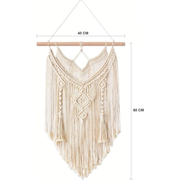 Macrame väggbonad, heminredning Macrame väggbonad väv handvävda väggmattor inomhus utomhus dekoration bohemiskt bröllop vardagsrum sovrum (W