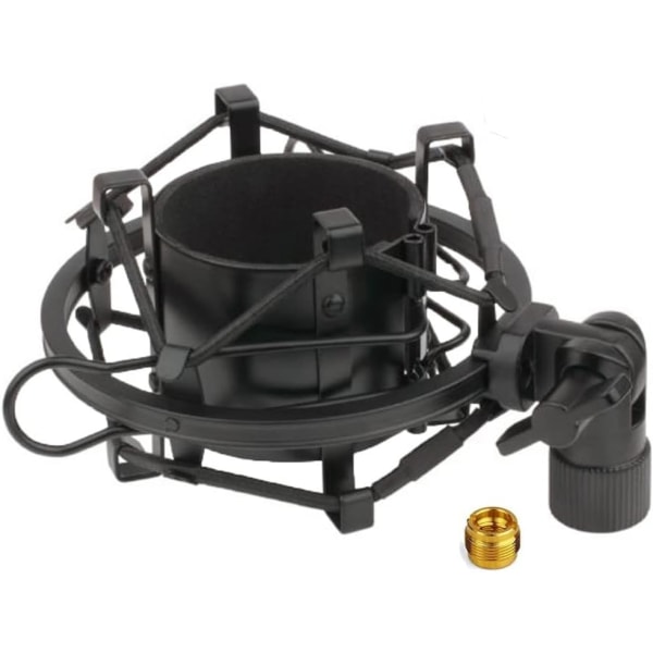 Sort Universal Mikrofonstativ til Kondensatormikrofoner med Stor Diameter 48-51mm