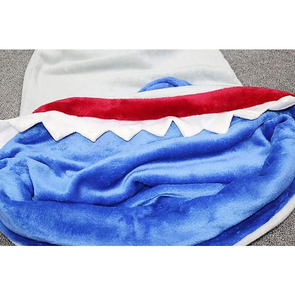 Haimatte sovepose for barn hai med dyrehale gave til gutter og jenter, polyester