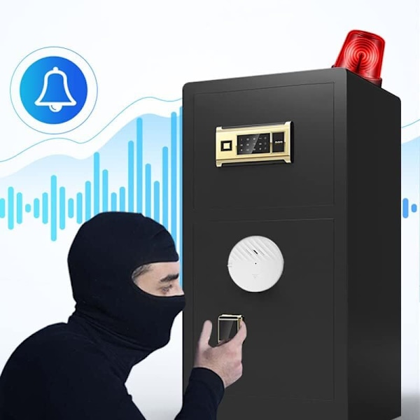 Glasbrudsdetektorer, vinduesalarm med 125dB alarm, glas vibrationssensor alarm (2 stk) Banban