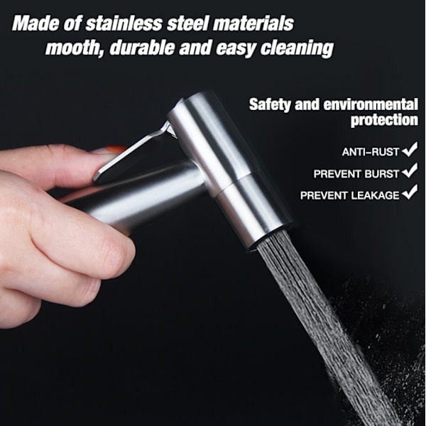 Duschslang WC-Duschkopf Bidet Spray 150 cm, borstad