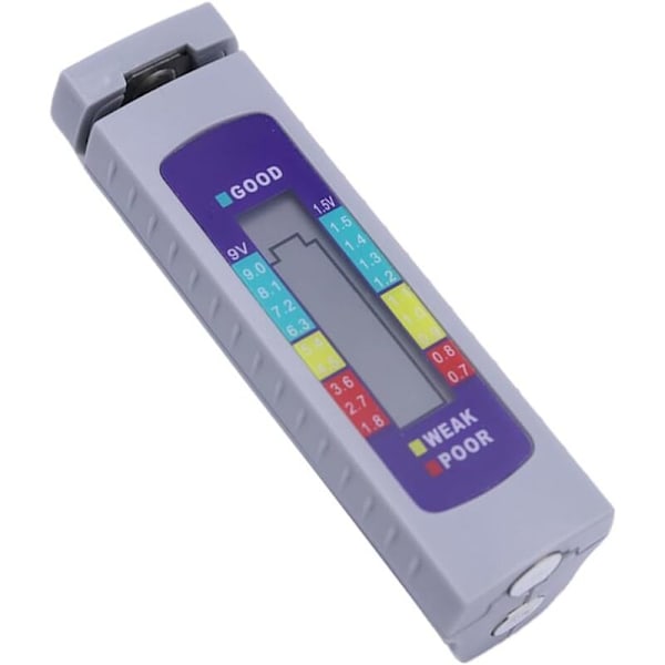 Digitaalinen paristotesteri, digitaalinen paristotesteri LCD-näytöllä, pieni ja yksinkertainen paristotesteri 1,5 V (AA AAA -nappi) ja 9 V paristoille