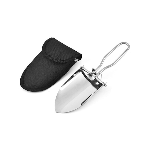1-delad omplanteringsspade multifunktionell hopfällbar spade för utomhusbruk, liten bärbar spade, strandspade, verktyg