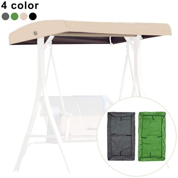 Reservetak til hagesvinge - Universalt svingtak, 2-3 seter grønt 191 x 120 cm