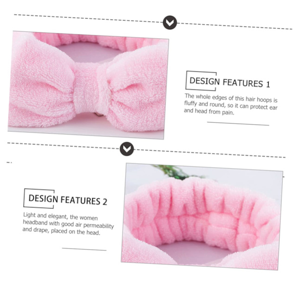 2-delt sæt ansigtsvask hårbånd pandebånd søde bløde hoved kvinder makeup damer hårbånd makeup hårbånd elastisk hårbånd hår tilbehør spa