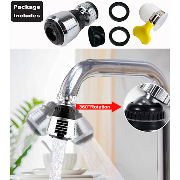 Kranadapter for kjøkkenvasker med dobbel modus kran tut for 16 mm og 22 mm uregelmessige adaptere