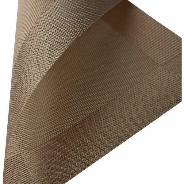 Matsalsbord Set om 6 Champagne tvättbara och lättstädade PVC kaffebordsset för köksbord Tiet-Island Vävda bordsset 30x45 cm