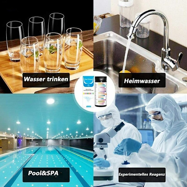 Vandtest, 100 drikkevands teststrimler, vandteststrimler 16 og 1 drikkevand, teststrimler