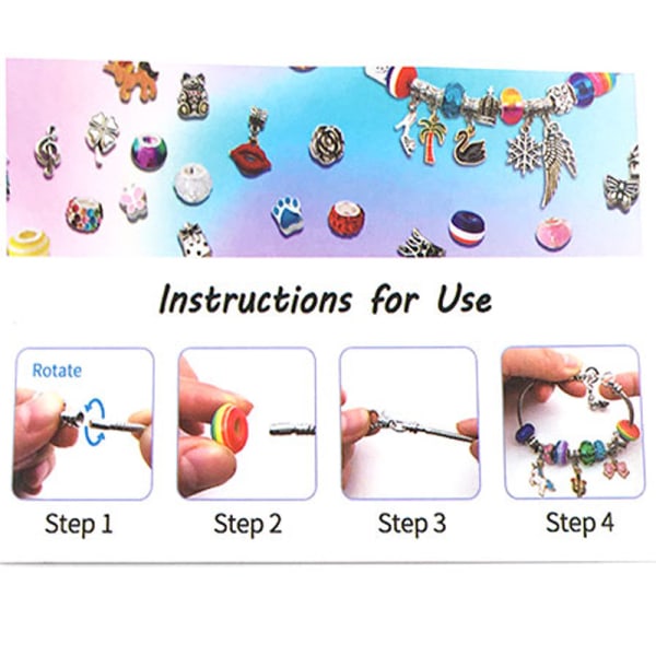 Gift set 7 colours hot selling children's diy handmade crystal bracelet jewelry female gift string (Purple)