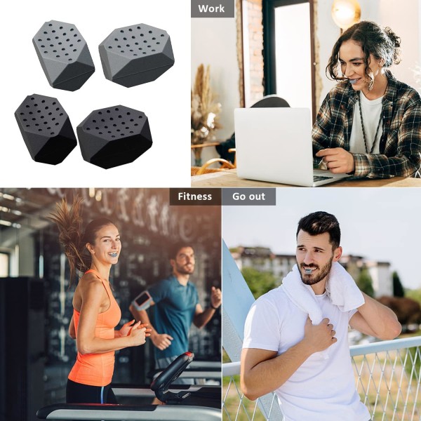 4 stk. Masseter Ball Jaw Trainer, Silikone Chew Exerciser, Hals- og Ansigts Chew Tool til Styrkelse og Stramning af Kæbelinje og Hals Mænd Kvinder (G