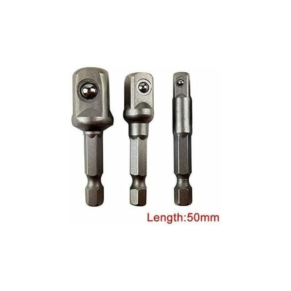 8 stk. Slagskruetrækker Borebits Sæt/Adapter, Hex Shank Skruetrækker Borebits Sæt, Slagboremaskine Hex Shank Sæt 1/4\" 3/8\" 1/2\"
