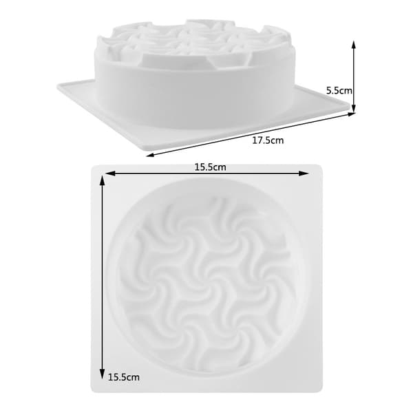 Spiralformet silikonekageform (hvid), kagebageform, slip-let, hurtig udløsning, bageform til mousse-kager