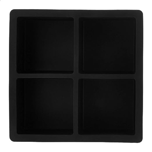 Set med 2 silikonformar för isbitar, 4 isbitar per form, 11 x 11 x 4,5 cm