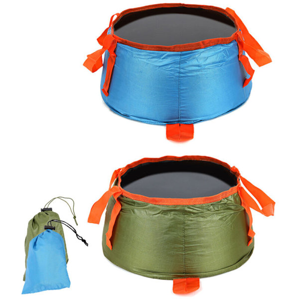 2 st Lätt Bärbar Rese Camping Utomhus Vandring Förvaring Tapet Vikbar Stegad Picknick Camp Grönsaker Bassäng Badrum Doppa Lavabo Bassäng Med Tr